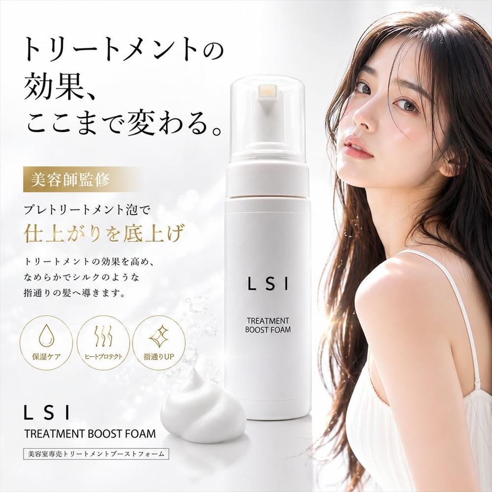 LSI 【美容室専売品】トリートメントブーストフォーム 150mL トリートメント効果を高める プレトリートメント ダメージ毛用 保湿 ヒートプロテクト サロン品質 日本製 自宅で髪質改善サロンオーガニックシャンプー サロン専売品 女性用 男性用 レディース メンズ 業務用 sg-co-10000560 SG corporation 楽天市場店 サンプル画像2