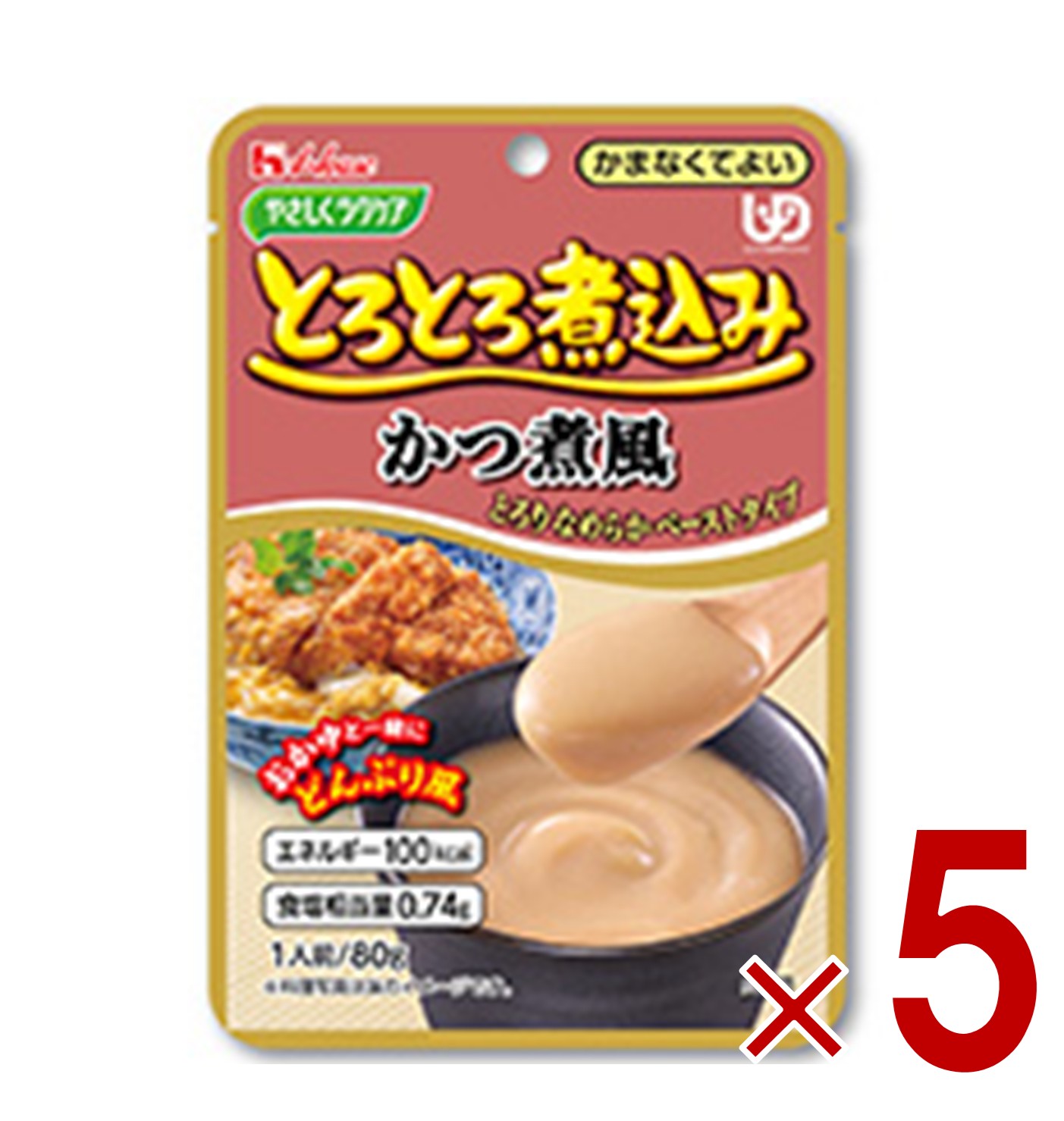 ハウス食品 やさしくラクケア とろとろ煮込み かつ煮風 80g ハウスギャバン ギャバン ケアフード 介護..