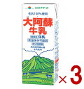 らくのうマザーズ 大阿蘇牛乳 紙パック あそさん 大容量 1000ml 1L 牛乳 ロングライフ ミルク 九州産 業務用 3個