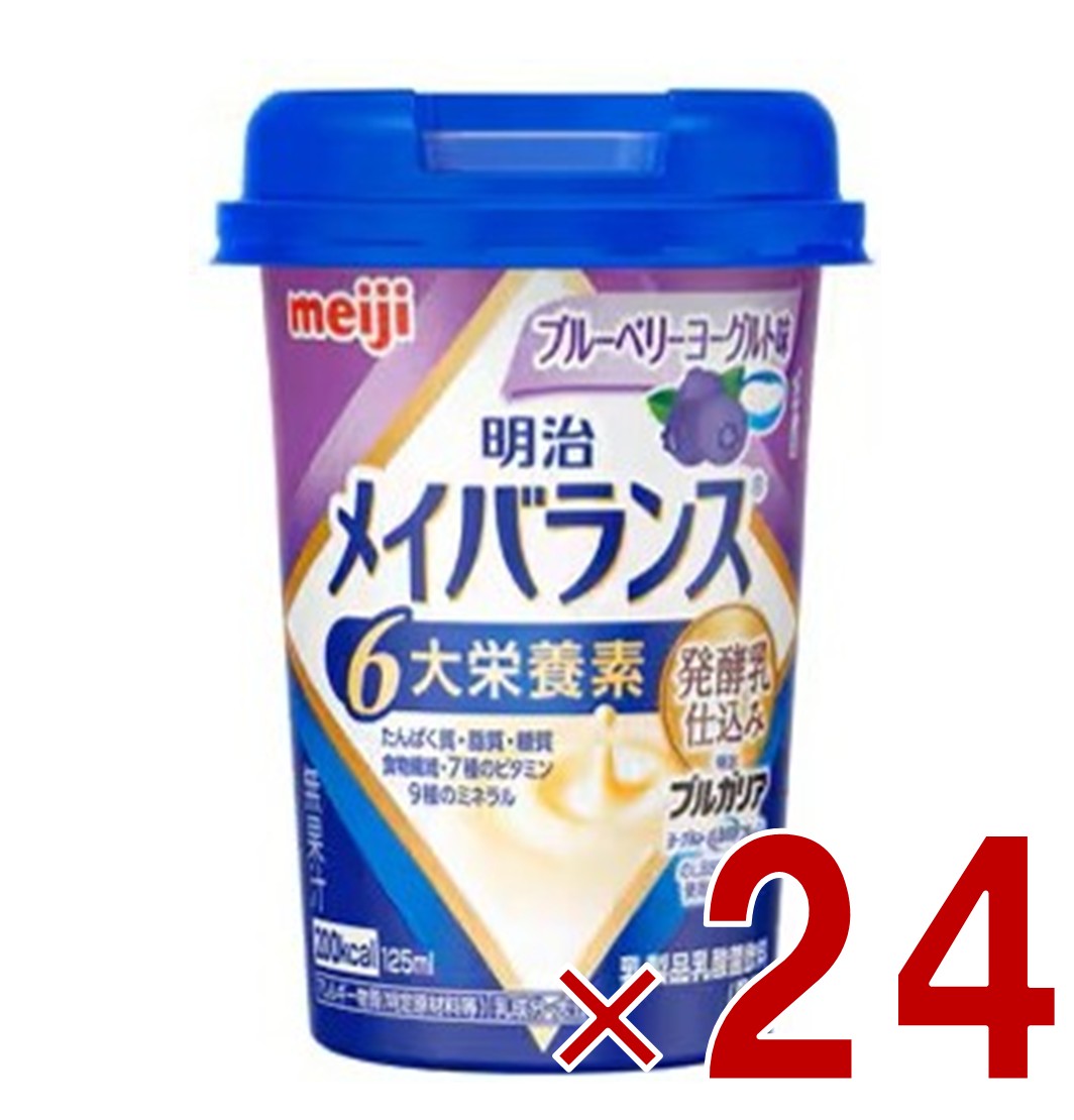 明治 メイバランスMini カップ ブルーベリーヨーグルト味 125ml 発酵乳仕込み 栄養 食品 24個