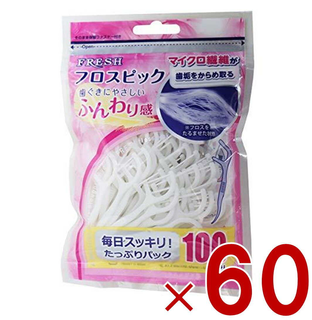 【15日限定 抽選で最大全額ポイントバック※要エントリー】 デンタルプロ フレッシュ フロスピック 100本 FRESH フロス ピック 60個
