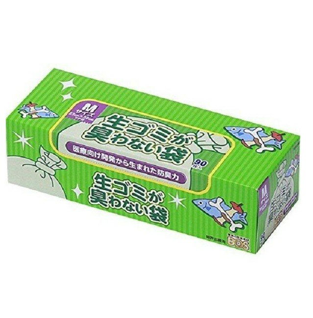 生ゴミが臭わない袋 BOS ボス 生ゴミ 処理袋 M サイズ 90枚入 防臭袋 キッチン ゴミ箱 ホワイト