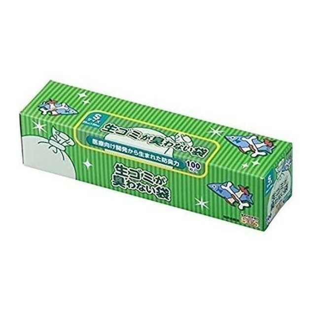 BOS ゴミ袋 生ごみ 生ゴミ 生ごみ袋 臭わない袋 100枚入り Sサイズ 生ゴミ用箱型 防臭袋 衛生 ビニール袋 使い捨て クリロン化成