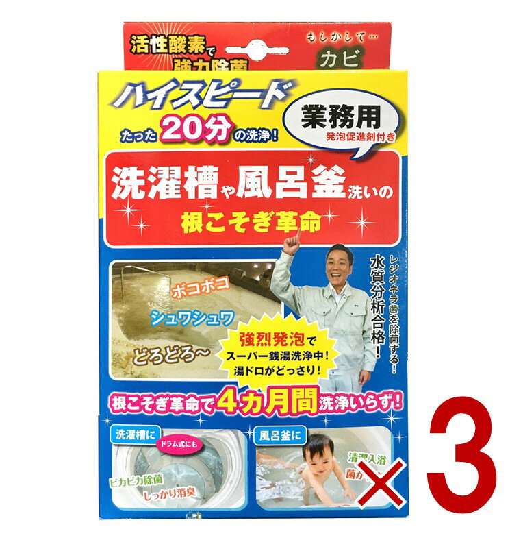宮崎化学 根こそぎ革命 業務用 カビ取り洗浄剤 風呂釜 洗濯槽 大掃除 ハイスピード 100%酵素 強力除菌 3個