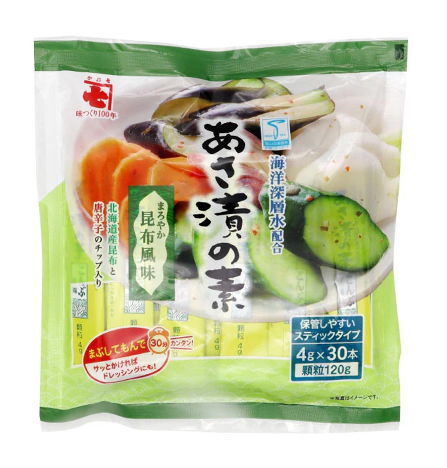 【P5倍 ※要エントリー 9月限定】かね七 浅漬け あさ漬け あさ漬の素 こんぶ風味 昆布 スティック 富山 顆粒 野菜 個包装 120g (4g×30本入り)