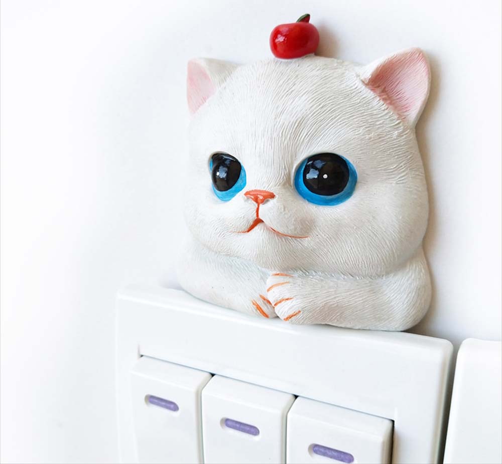 【3D スイッチステッカー 猫 】ネコ コンセント 穴あけ不要 ウォールステッカー シール 浴室 寝室 台所 玄関 動物 ねこ 猫の 可愛い おしゃれ かわいい ねこ アニマル SH1