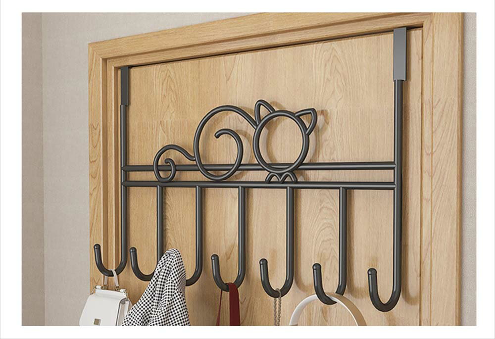 【猫のハンガーラック】ドア ネコ フック ハンガー バッグハンガー ウォールフック クローゼット 浴室 寝室 台所 玄関 動物 ねこ 猫の 可愛い おしゃれ 便利グッズ SH1