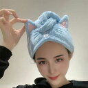 【猫のヘアキャップ】タオル バスタオル 速乾 寝室 猫耳 ヘアバンド 吸水ヘアバンド 吸水ヘアターバン ドライキャップ 吸水ヘアキャップ お風呂上がり ネコ 動...