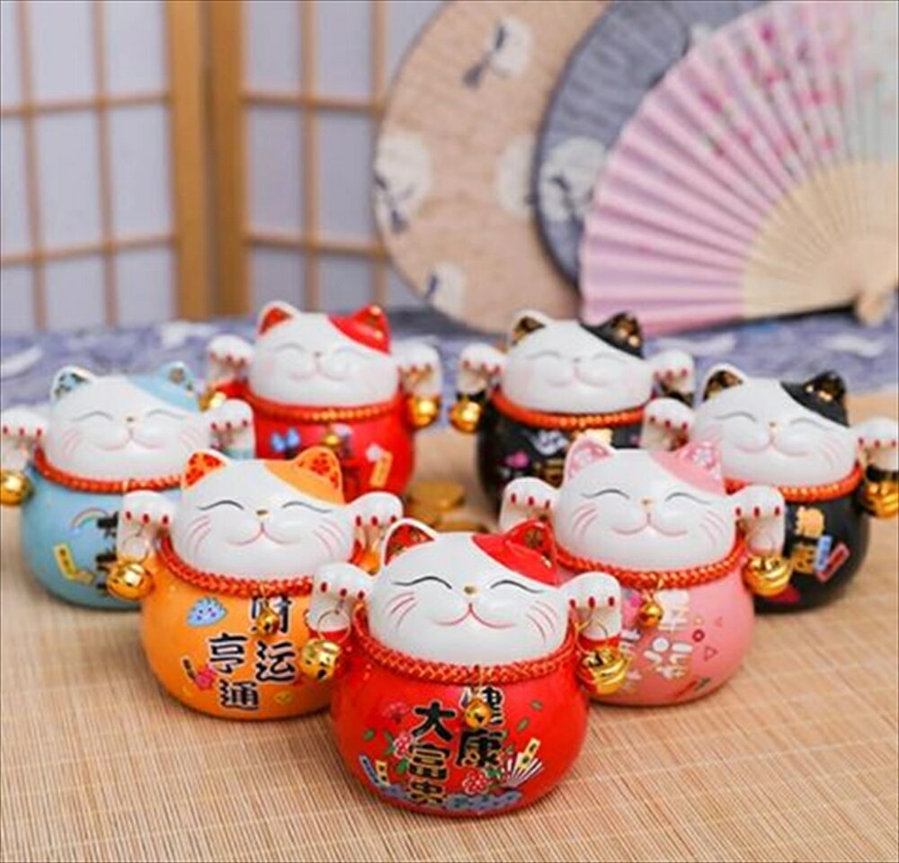 箱潰れ【招き猫の貯金箱】 置物 ねこ ネコ 福 運 幸運 招く 貯金 かわいい プレゼント ギフト 装飾 招き猫 おしゃれ SH1