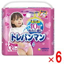 《ユニチャーム》 トレパンマン 女の子用 Lサイズ 9〜14kg 【1ケース(21枚×6袋)】（紙おむつ）