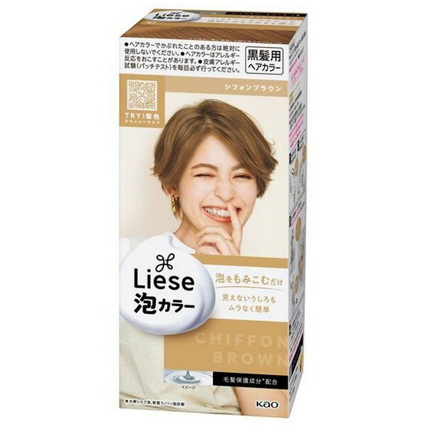 【医薬部外品】《花王》 リーゼ 泡カラー シフォンブラウン 108mL (黒髪用ヘアカラー)