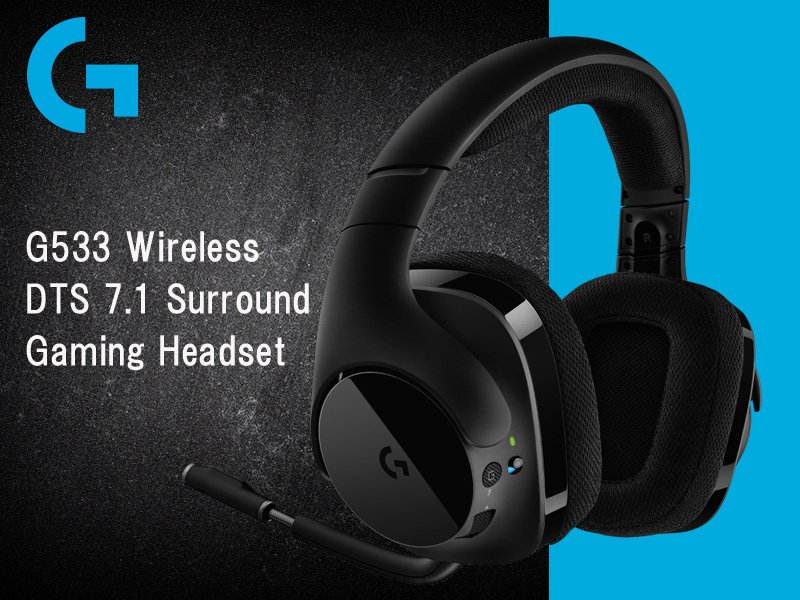 Logicool G ロジクール ゲーミングヘッドセット ワイヤレス 無線 G533 ブラック Dolby 7.1ch ノイズキャンセリング マイク 付き PC 軽量 国内正規品