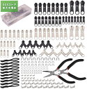 ッパー ファスナー修理キット 修理用ペンチ付き 縫製 交換用 diy ジッパー ファスナー引っ張り 多機能ジッパーヘッド 財布裁縫 手作り 服装 手芸 修理コー...