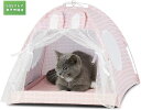 猫 犬 ペット猫テント 猫 トンネル ペットハウス ウサギ耳型 洗濯可能 ピンク