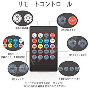 12v 48LED 雰囲気ledライト フットランプ カー内部LED装飾ライト 車内フロアライト 多種フラッシモード 音に反応 防水 足下照明 リモコンとシガーソケット付き