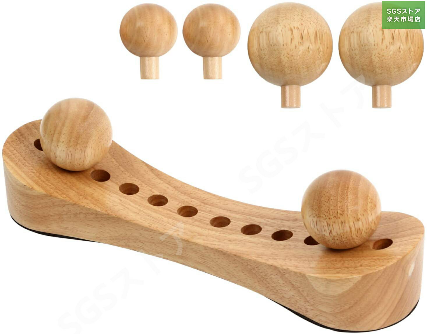 ※SS期間最大66％OFF/ツボぐりぐり君 やっぱり木製が強力! 玉3種6個入 マッサージボール お尻 腰 背中 肩 首