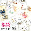 ピアス 10個 セット 【 福袋 】 パール キャッチピアス レディース ピアス まとめ アクセサリー 福袋 レディース 超 お買い得 アソートセット (ar-fuku-piasu10m) キラキラ かわいい 何が届くかお楽しみ♪ 花柄 アニマル 猫 犬 かわいい キラキラ 【メール便送料無料】