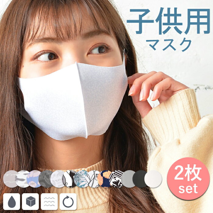 【同色2枚セット】子供用 マスク 洗える おしゃれ 20種 オリジナルデザインマスク レディース 男女兼用 小さめ 子供 キッズ 3D 立体マスク 花粉対策 ウ...