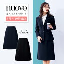 事務服 スカート レディース 制服 nuovo 秋冬 春 FOLK 脇ゴム Aラインスカート 黒 紺 医療事務 受付 接客 冠婚葬祭 結婚式 エステ セレモニー サロン クリニック オフィス スーツ フォーマル おうちで洗える【送料無料】