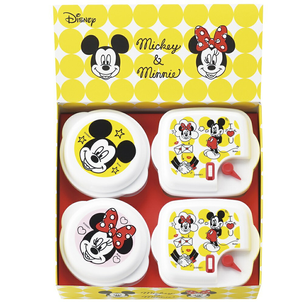 ミッキー&ミニー PT電子レンジ容器4P MM-108 091-C060 ラッピング無料 のし無料 メッセージカード無料 ギフト キッチン用品 キャラクター 保...