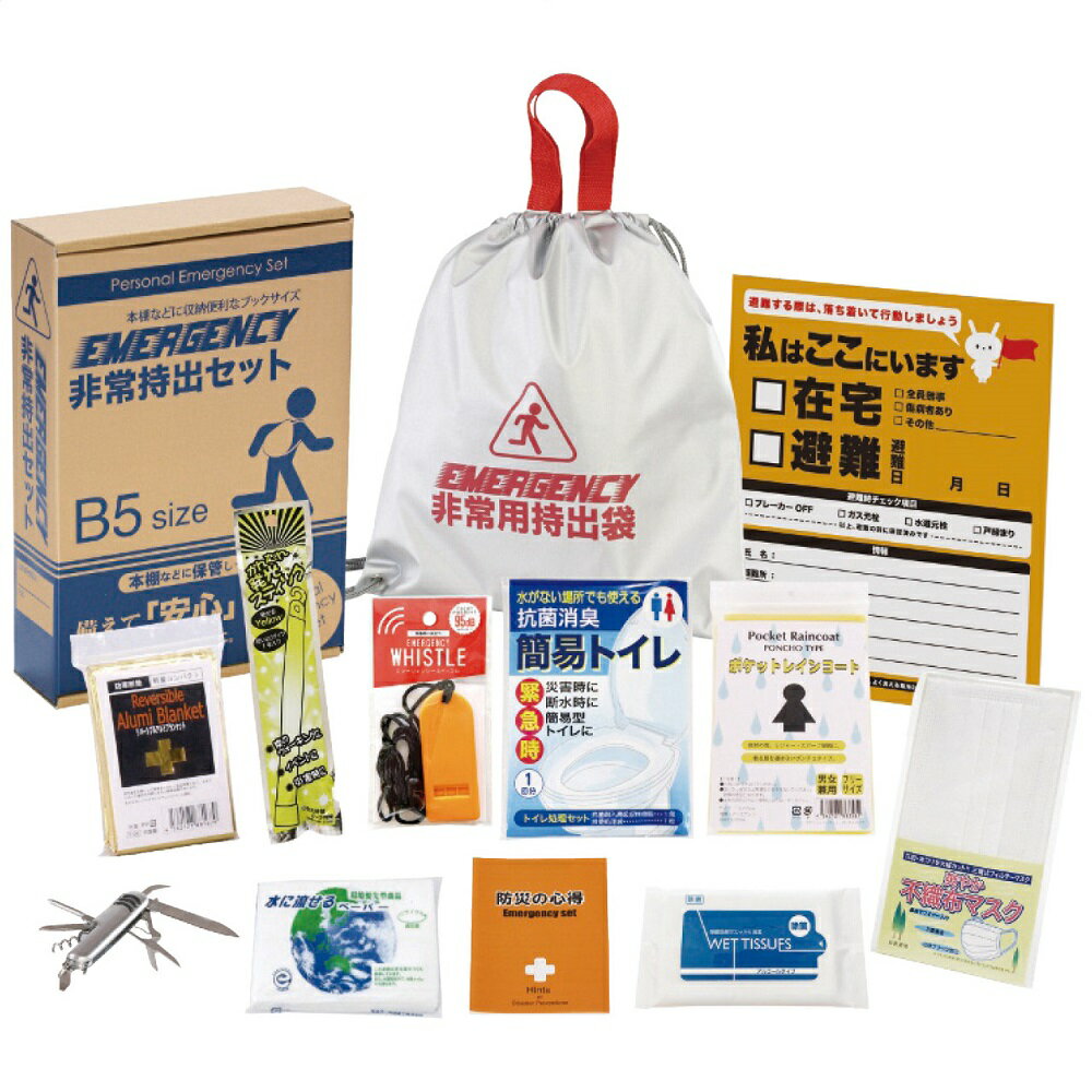 非常持出12点セット FX-25 4309-036 防災グッズ 防災セット 非常用持ち出し袋 防災バッグ 避難セット 災害グッズ 防災 女性 ホイッスル トイレ...