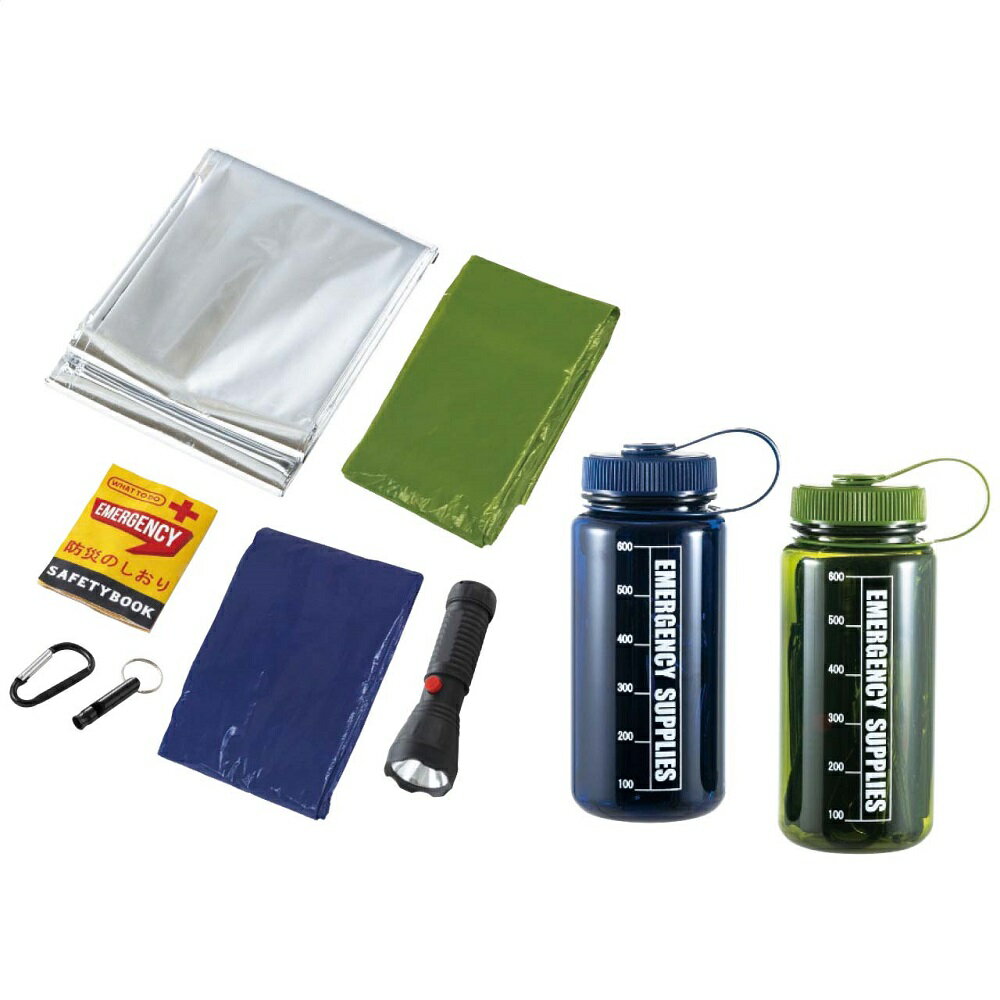 エマージェンシーボトル7点セット SW-085 4312-069 防災グッズ 防災セット 非常用持ち出し袋 防災バッグ 避難セット 災害グッズ 防災 女性 水筒...