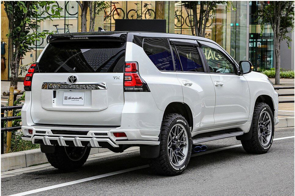 150系ランドクルーザープラド後期 50mmオーバーフェンダーキット6PCS未塗装【ロジャム/ROJAM】