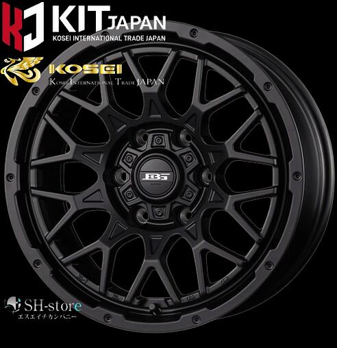 樂天商城 - コーセイ(KOSEI)ボトムガルシアシャドウバーツ16インチ【215/65R16ホイールタイヤセット】200系ハイエースに最適〈タイヤメーカー選べます！〉