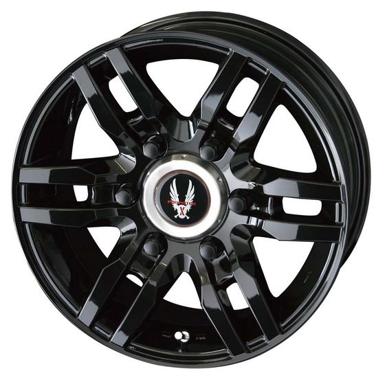 樂天商城 - 共豊 PPX PR-06 シャイニーブラック 15インチ 【厳選輸入195/80R15ホイールタイヤセット】 200系ハイエースに最適〈タイヤメーカー選べます！〉