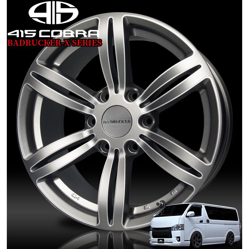 ラブラーク 415 コブラ バッドラッカーSD-6 GX 225/50R18 オーレンカウンター OG20 200系 ハイエース キャラバン NV350 18インチ 車検対 ラブラーク 415 コブラ バッドラッカーSD-6 GX 225/50R18 オーレンカウンター OG20 200系 ハイエース キャラバン NV350 18インチ 車検対