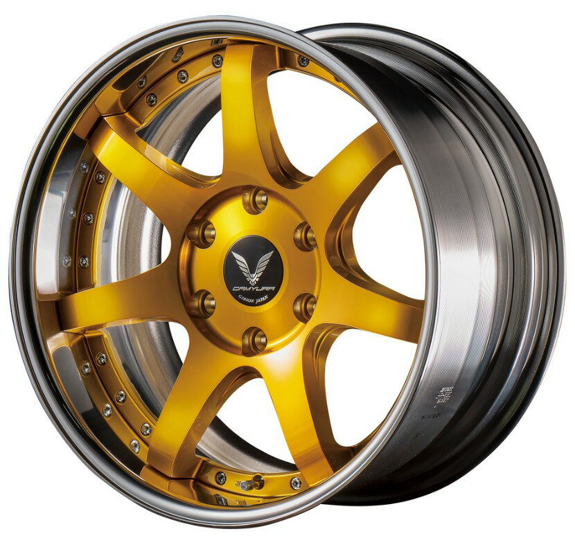 ギブソン(GIBSON) カミュラ2P ゴールド 19インチ 【厳選輸入225/40R19ホイールタイヤセット】 200系ハイエースに最適〈タイヤ銘柄選べます！〉