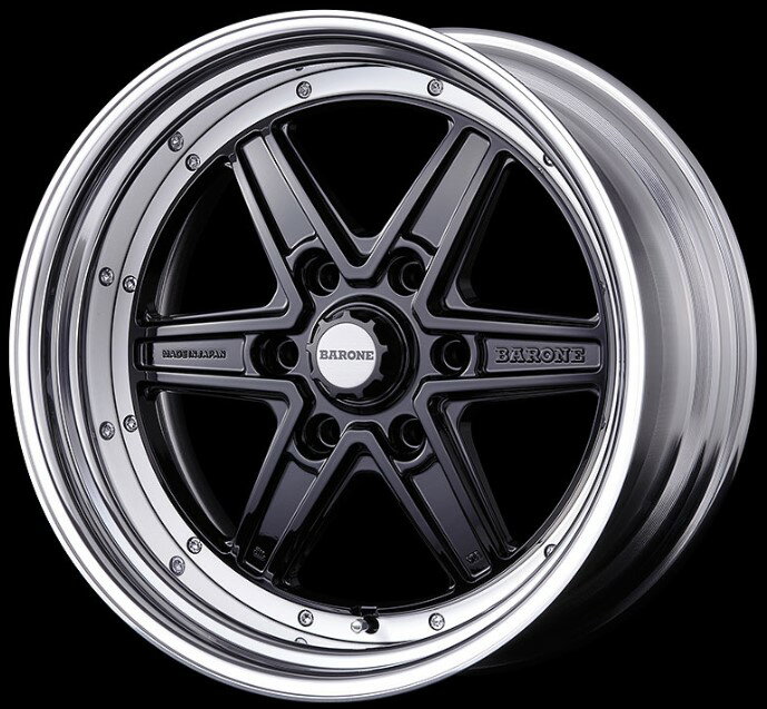 ファブレス ヴァローネMK-6 2P グロスブラック 19インチ 【厳選輸入225/40R19ホイールタイヤセット】 200系ハイエースに最適〈タイヤ銘柄選べます！〉