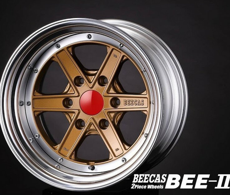 K-BREAK(ケイブレイク)BEECAS BEE-2(2P)ゴールド18インチ【厳選輸入225/50R18ホイールタイヤセット】200系ハイエースに最適〈タイヤ銘柄選べます！〉 2
