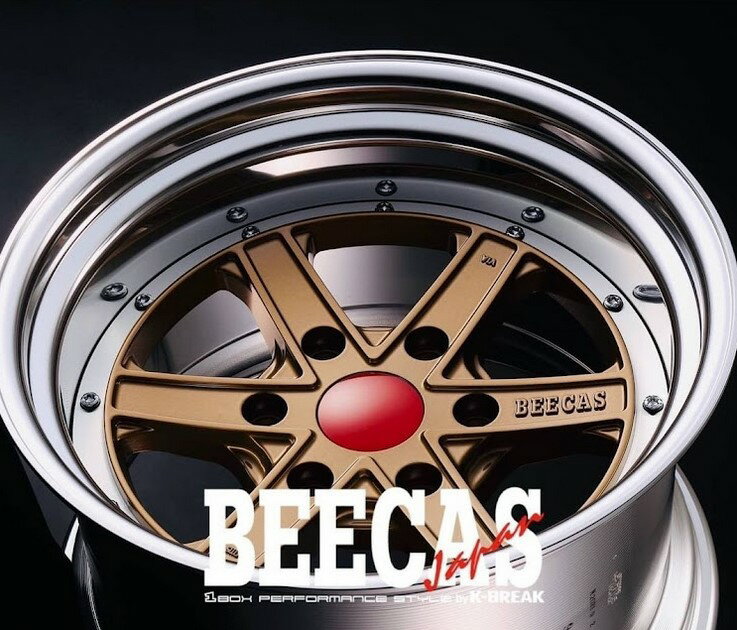 K-BREAK(ケイブレイク)BEECAS BEE-2(2P)ゴールド18インチ【厳選輸入225/50R18ホイールタイヤセット】200系ハイエースに最適〈タイヤ銘柄選べます！〉 3