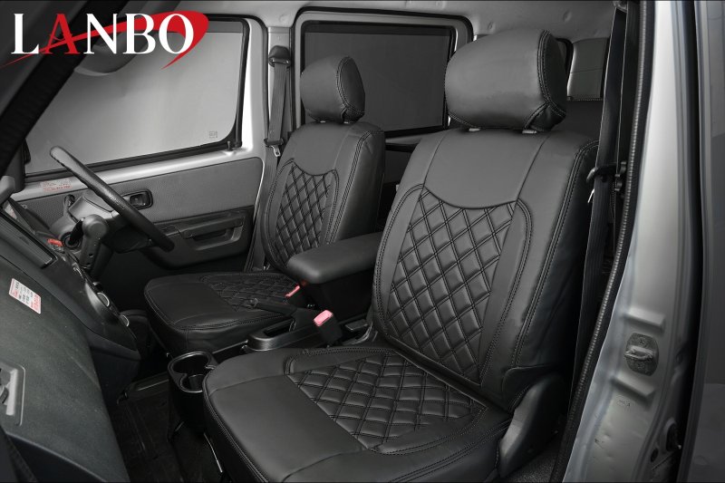 S402M/S412Mタウンエース キルトデザインレザーシートカバー【ブラックステッチ・ホワイトステッチ】ランボ(LANBO)
