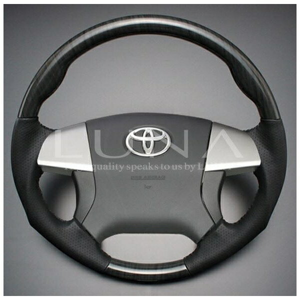 フェガーリ　最高級本木目ウッド＆レザーステアリング　カローラアクシオ　NZE141～144　ZRE141～144　※4本スポーク専用