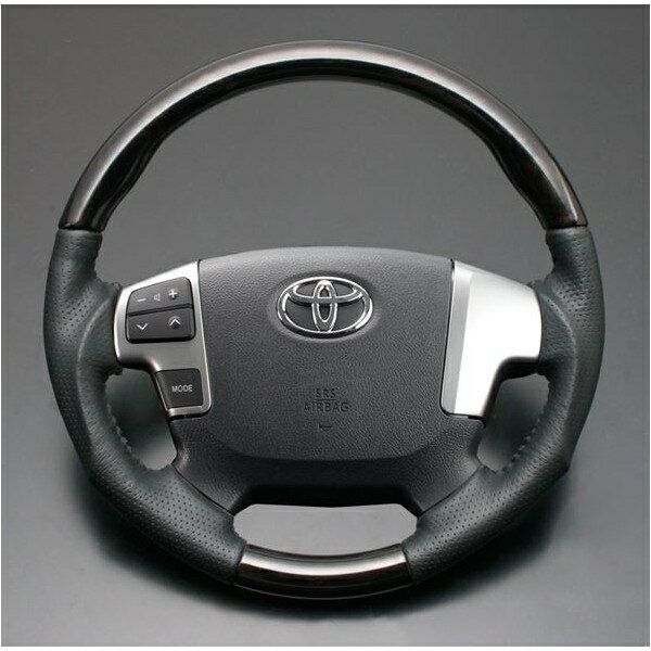 本革本杢パンチングステアリング　マホガニー　200系ハイエース4型