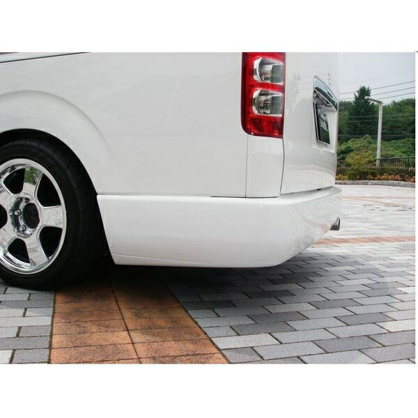 【200系ハイエースワイドボディ1～7型】リアバンパースポイラー塗装済み/未塗装(ギブソン/GIBSON)