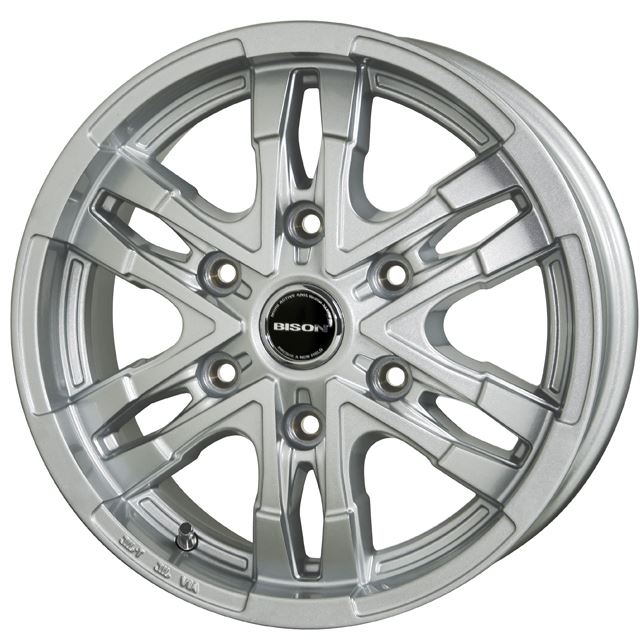 スタッドレスBISON(バイソン)BN-03シルバー15インチ【厳選輸入195/80R15ホイールタイヤ4本セット】ハイエース・キャラバン〈タイヤ銘柄選べます〉