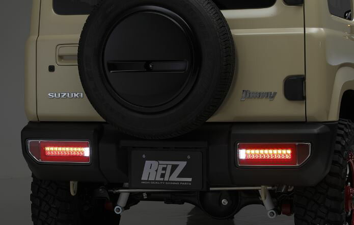 REIZ 流星バージョン オールLEDテールランプVer1 スモークレンズインナーブラッククローム/レッドバー ジムニー(JB64W)/ジムニーシエラ(JB74W)※AT車専用