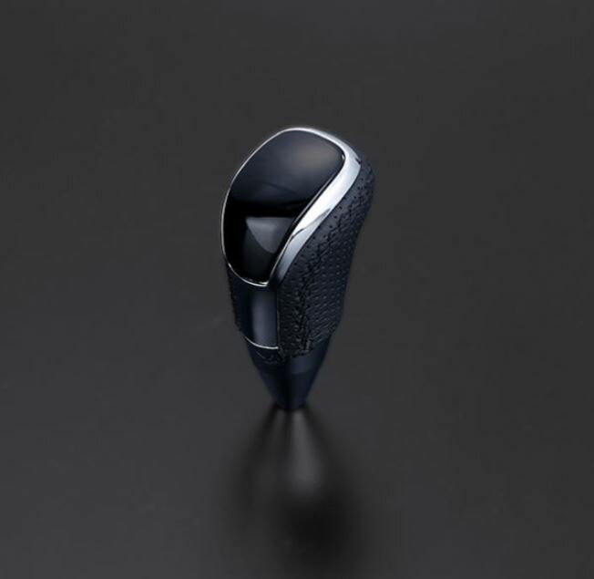 ハイグレードVタイプロング シフトノブ 200系ハイエース 【ピアノブラック×ブラックユーロステッチ】STV126EBKL(フェガーリ)