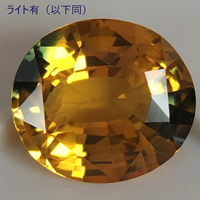 宝石&逸品 SHA CEYLONのイエローサファイア バイカラー マダガスカル産 1.09ct 鑑別書付 グリーンイエローサファイア グリーンサファイア ルース 新品 大粒 高級 セレブ ジュエリー加工におすすめ ネックレス リング 指輪 通常の加熱処理有 Y16｜アングル2