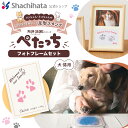 ぺたっち 犬猫用 【フォトフレームセット】シヤチハタ公式 いぬ・ねこ用足形作成キット シャチハタ シヤチハタ マクアケ スタンプ 肉球 スタンプ台 犬猫用 キー...