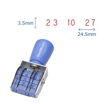 シヤチハタ公式 【欧文トビ日付 ゴシック体 5号（小切手用）】 既製品 シャチハタ シヤチハタ スタンプ..