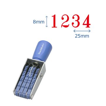 シヤチハタ公式 【欧文4連 明朝体 1号】 既製品 シャチハタ シヤチハタ スタンプ 三文判 はんこ ハンコ..