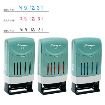 シヤチハタ公式 回転日付印 【欧文日付 3号】 赤インキ 既製品 シャチハタ シヤチハタ 浸透印 スタンプ..