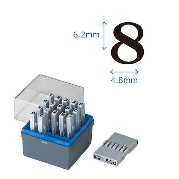 シヤチハタ公式 柄付ゴム印 連結式 【数字】 明朝体 2号 既製品 シャチハタ シヤチハタ shatihata スタ..