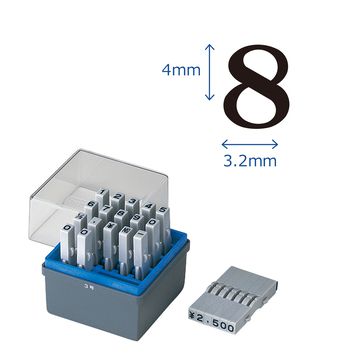 シヤチハタ公式 柄付ゴム印 連結式 【数字】 明朝体 4号 既製品 シャチハタ シヤチハタ shatihata スタ..