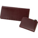 ジョセフエロール×栃木レザー 長財布&小銭入 ワイン 63JE39-32