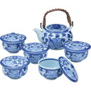 波佐見焼 花唐草絵 番茶器揃 037-290M